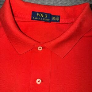 Ralph Lauren Polo Shirt Men's 3XB Big Tall Red Short Sleeve Classic Fit